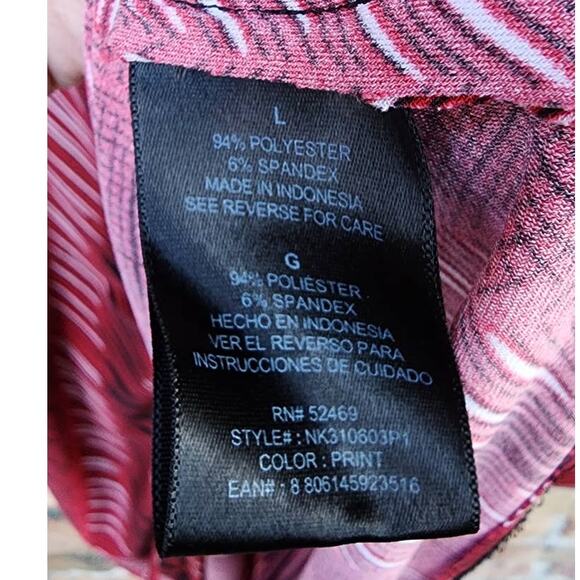 Norma Kamali Printed Surplice Faux Wrap Long Sleeve Stretch Jersey Dress Large - Picture 5 of 9